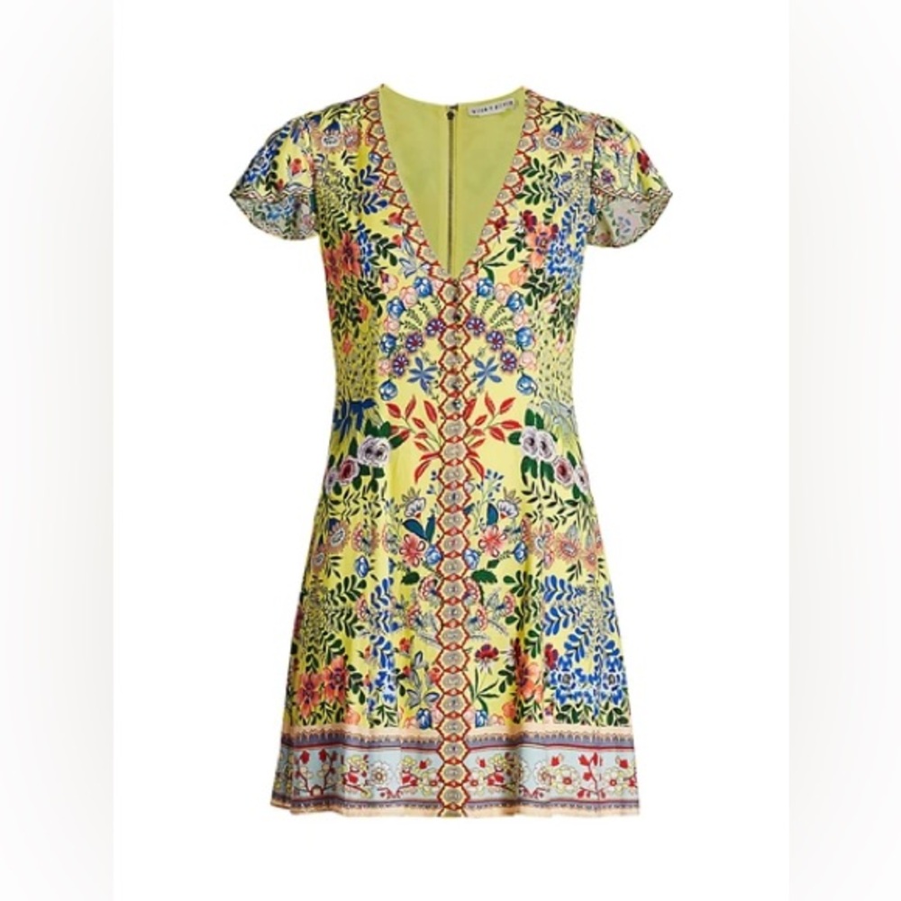 Alice and Olivia Hadley Wildflower Dress NWT | yellow patterned size 10